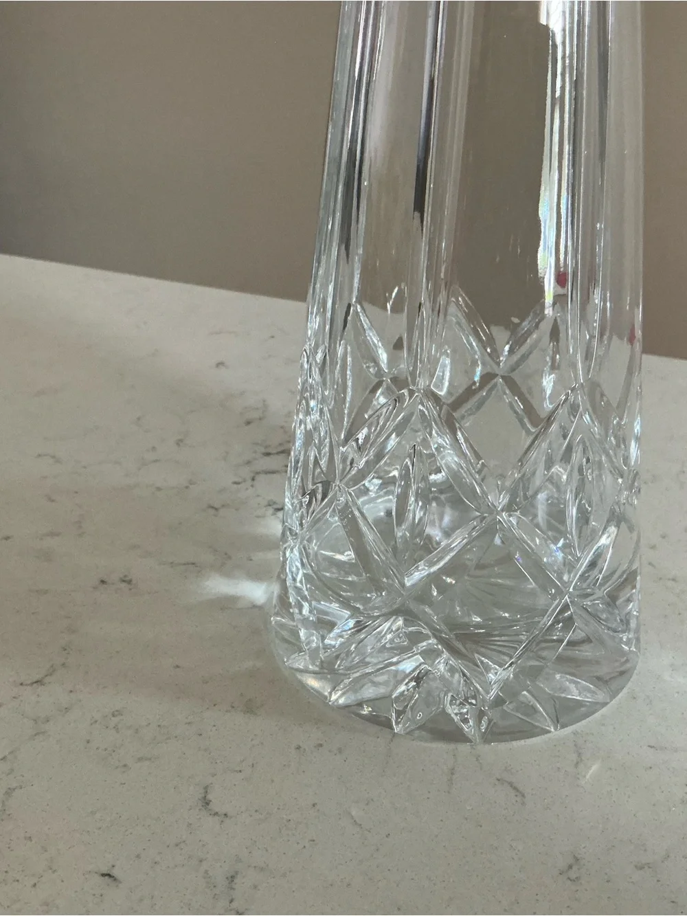Vintage full lead crystal decanter with stopper BLOCk 16” hand cut crystal